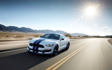  Ford Mustang Shelby GT350, 2015, , , , , , , , road, sun, front, headlights, mountains, race