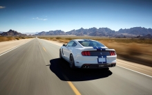   Ford Mustang Shelby GT350, 2015, , , , , , ? White, mountains, back, rear lights, new