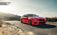 Front, BME M6 V FF, Vorsteiner, 2015, headlights, vinyl,tuning, hood, sky, sun