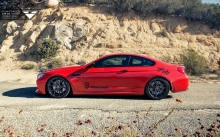 Red BME M6 V FF, Vorsteiner, 2015, vinyl, tunong, side, wheels, style, coupe, details