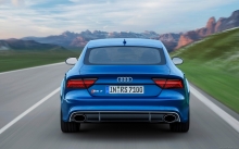 Rear lights of Audi RS7 Sportback Performance, 2015, back, style, new, third view, mountains, sky