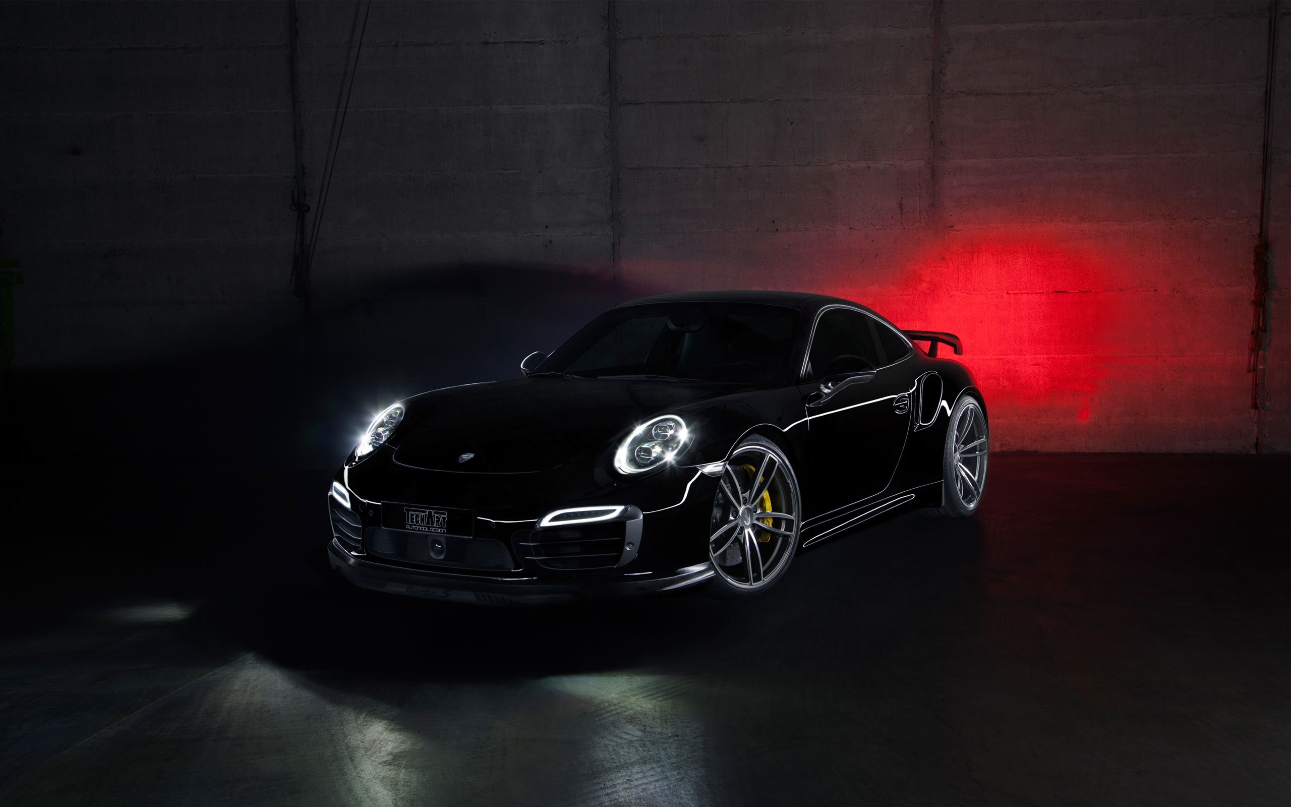 Фото обои Porsche 911 Turbo, TechArt, Порше, передок, фары, обвесы ...