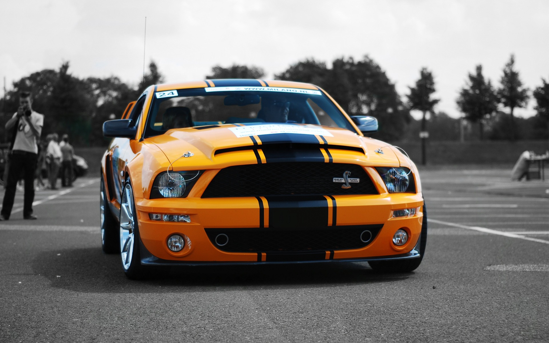 Ford Mustang Shelby оранжевый