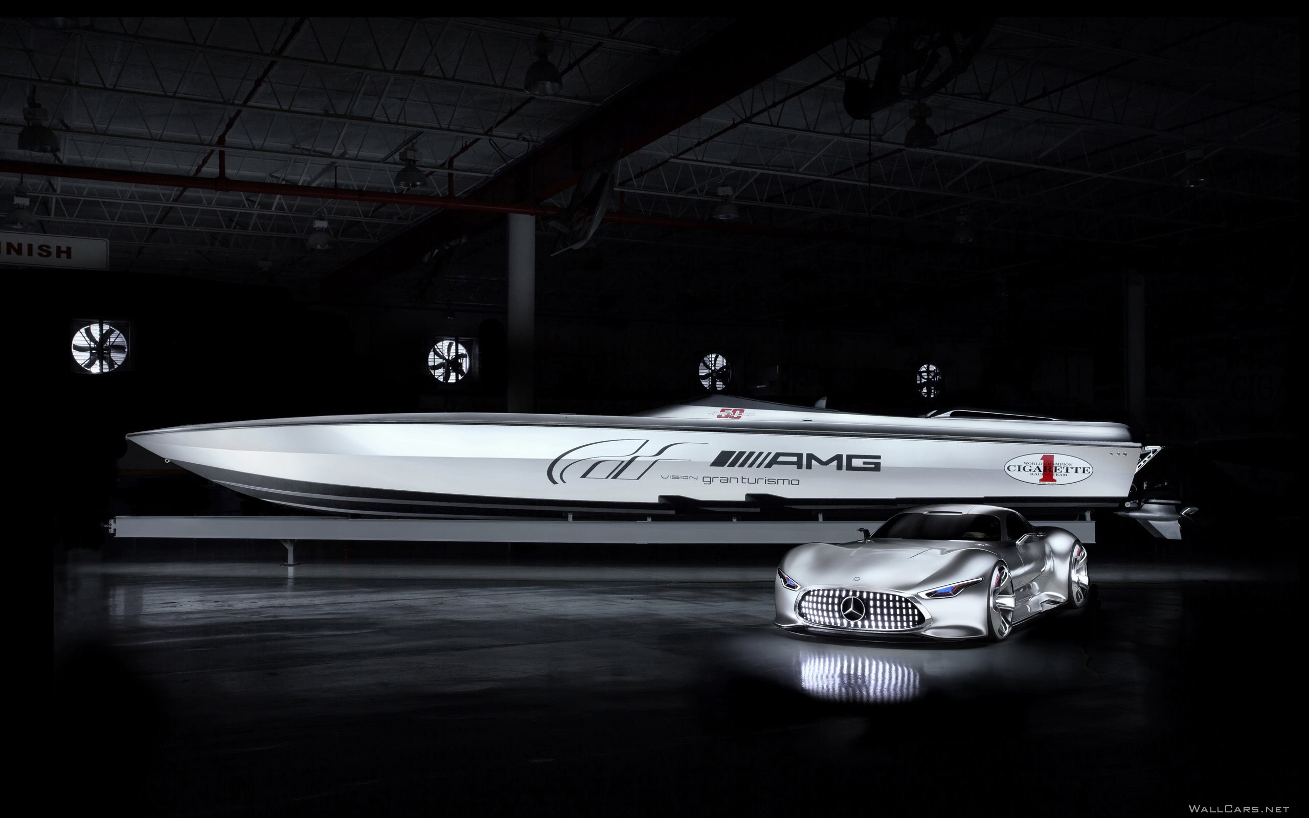 Mercedes Vision GT, Мерседес, Cigarette AMG, Gran Turismo, лодка, спорт, концепты