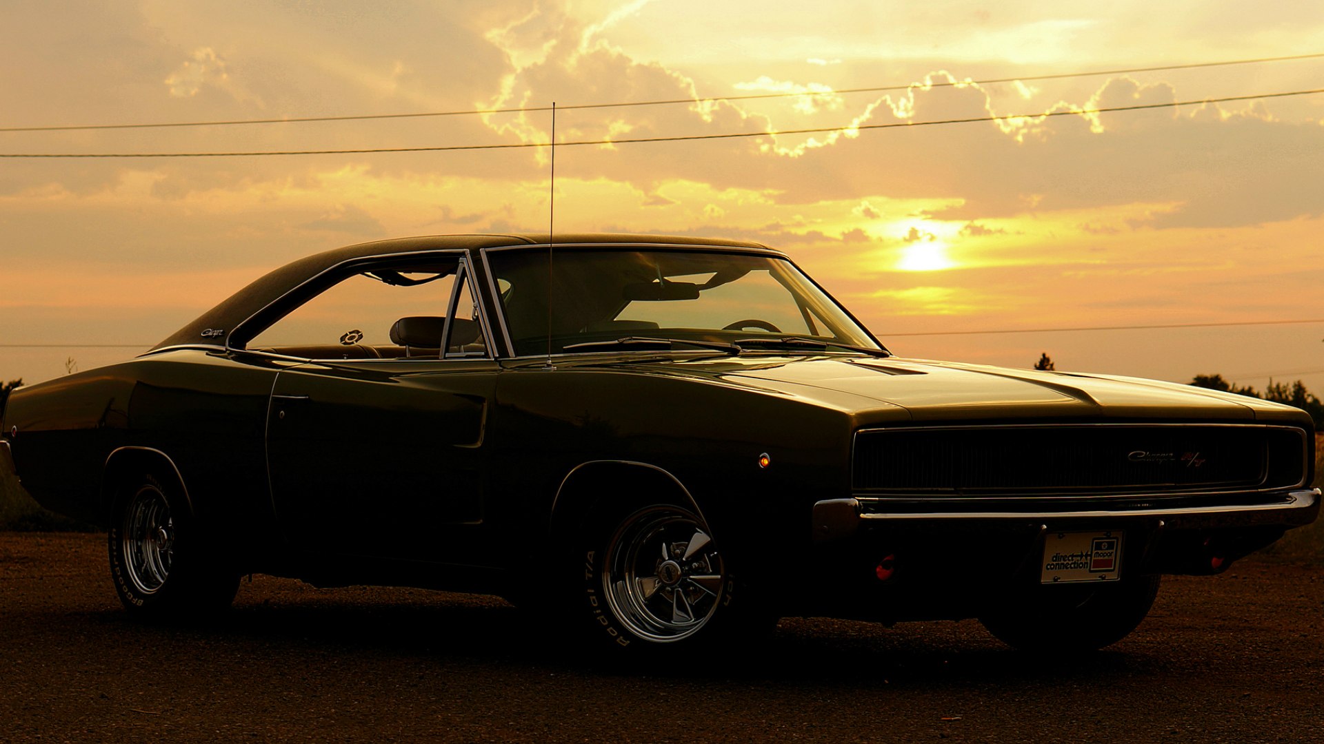 Dodge Charger 1969 ночью