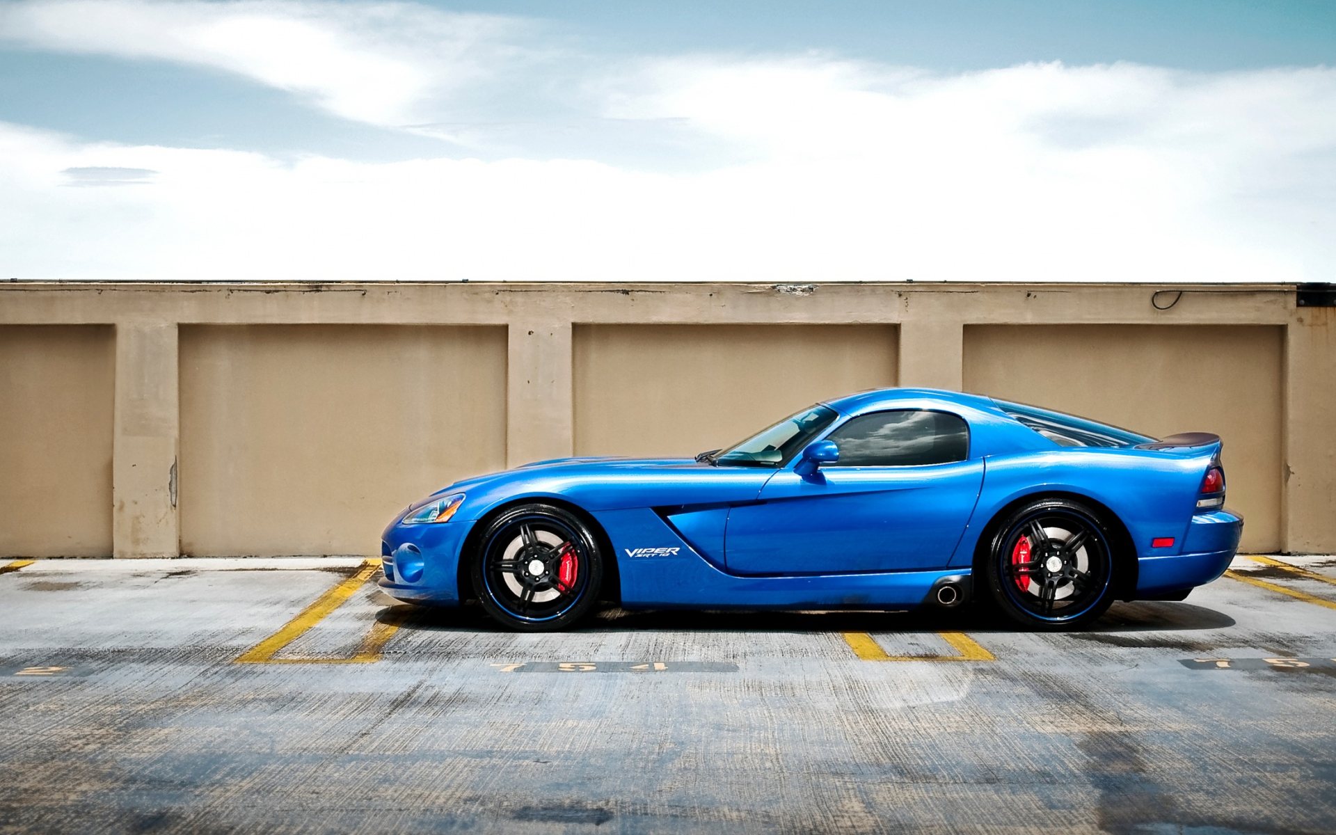 Dodge Viper черный 4k