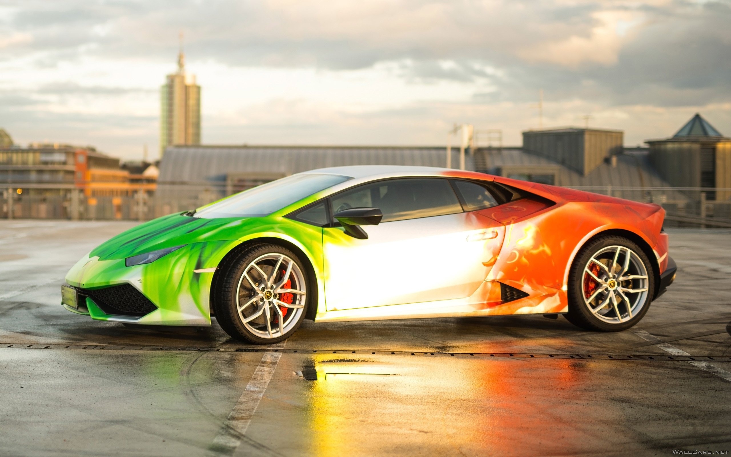 Флаг Италии, цвет, Lamborghini Huracan, Print Tech, 2016, тюнинг, винил, аэрография