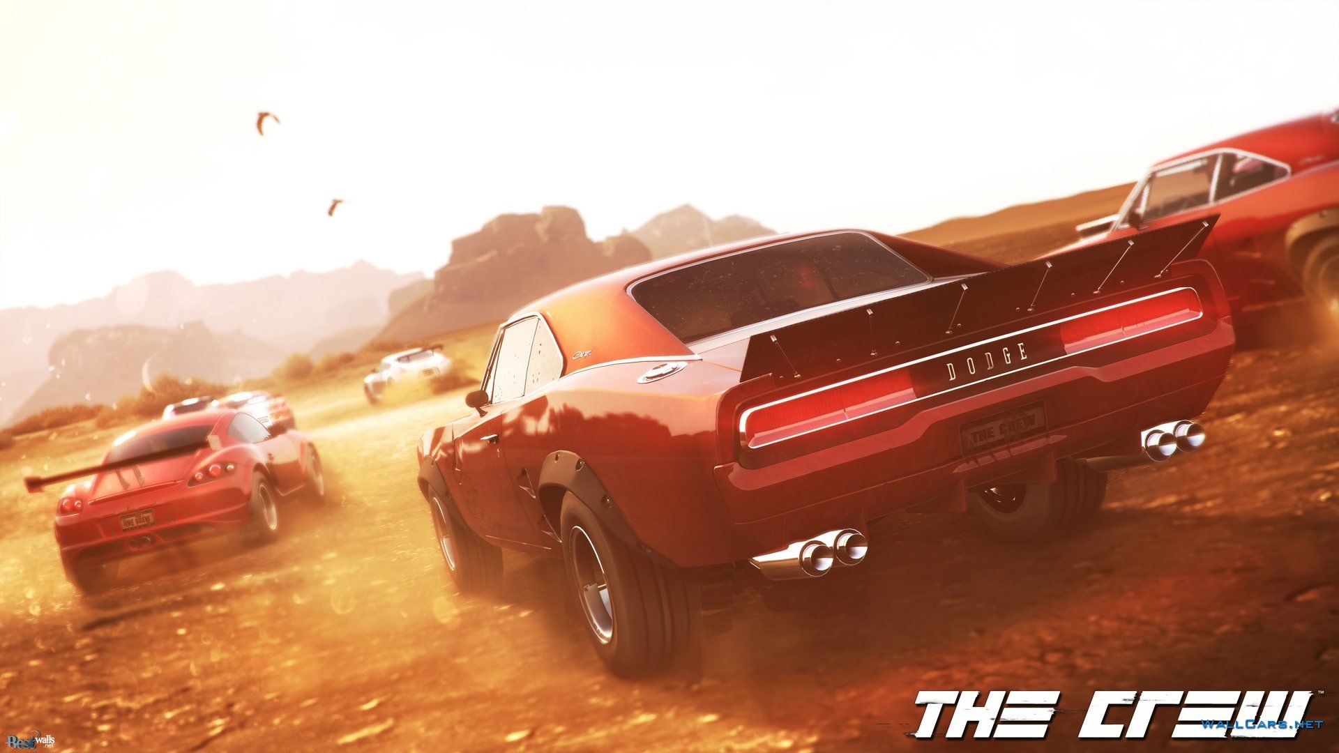 Фото обои The Crew, Game, Игра, Dodge, Muscle Car, Додж, Мускул Кар,  пустыня, гонка. Games