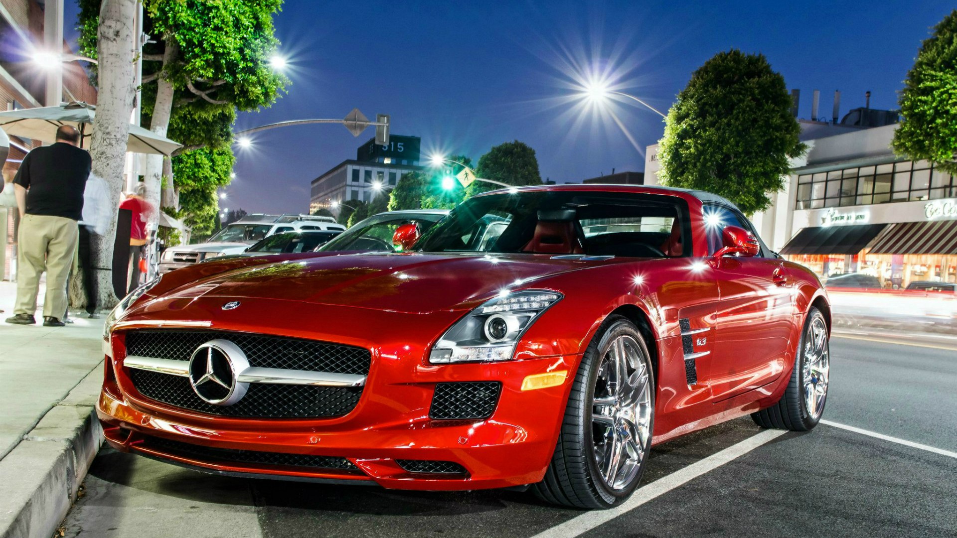 mercedes sls amg красный