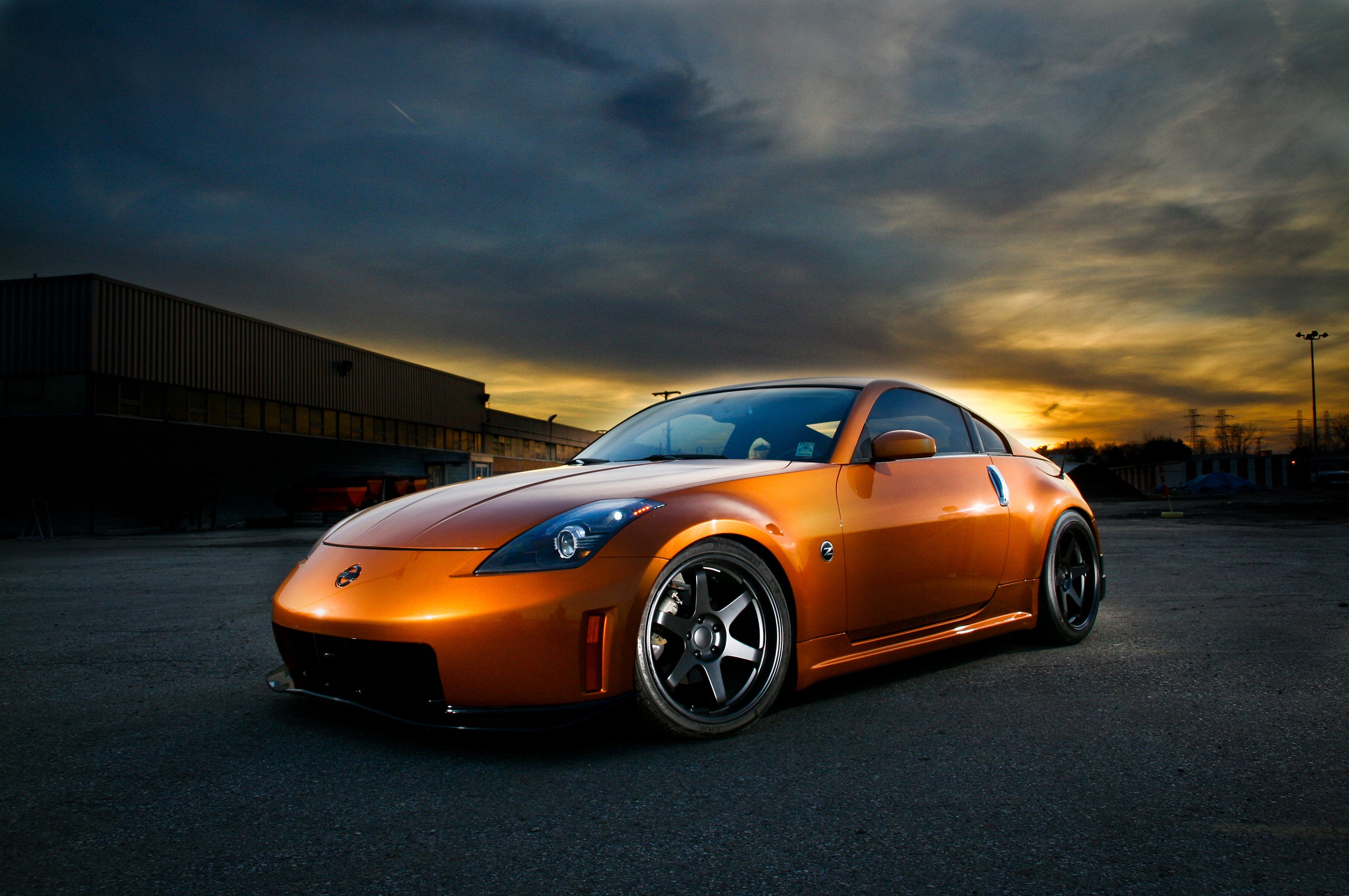 370z Nissan оранжевый