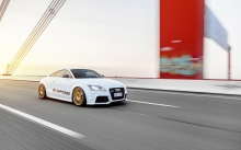 Белый Audi TT RS, Chiptuning, мост, тюнинг, скорость