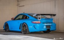 Синий Porsche 911 GT3 V-FF, Vorsteiner, 2016, спойлер, фото, диски, обвесы RapArmor