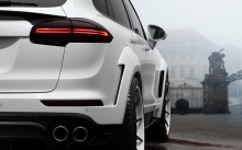Белый Porsche Cayenne Vantage, TopCar, 2015, тюнинг, детали, задние фонари, обновление, диски, бампер