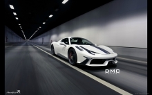 Белая Феррари 458 Италия, Ferrari Italia, DMC Luxury, тоннель, скорость, прямая, суперкар