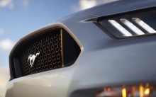 Диодные фары и Мустанг на решетке радиатора на Ford Mustang GT 5.0