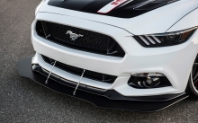 Передок, макро, фары, логотип, Ford Mustang GT Apollo, 2015, бампер, тюнинг, macro, headlights, logo, bumper, hood
