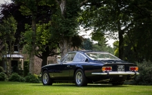 Ретро Ferrari 365 GT, 1970, классика, экстерьер, парк, деревья, Феррари, фото, black, retro, history, details, park, nature, trees