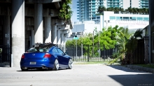 Синяя Honda Civic, Новая Хонда Цивик, тюнинг, мост, город, пальмы