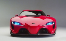 Анфас Toyota F-1 Concept, Тойота Ф-1, фары, передок, вентиляторы, радиатор