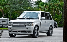 Белый Рендж Ровер, Range Rover, тонировка, тюнинг, решетка радиатора, диски