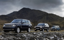 Три модели Рендж Ровер, Range Rover, гора, пейзаж, бездорожье, история