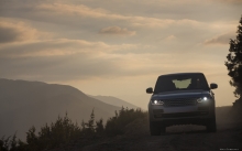 Ангельские глазки, Range Rover, Рендж Ровер, передок, спереди, закат, горы, природа, lights, front, landscape