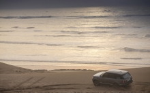Серый Range Rover, Рендж Ровер на берегу, море, пляж, песок, волны, вечер, coast, sea, grey, Morocco