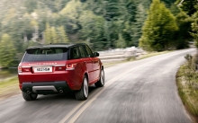 Новый Рендж Ровер, Range Rover Sport, спорт, лето, лес, дорога, поворот, природа