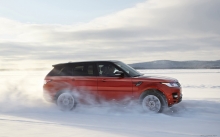 Спортивный Рендж Ровер, Range Rover Sport, сугробы, снежное поле, зима