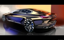 Чертежи BMW Vision Future Luxury Concept, БМВ Концепт 2014, рисунки, задок, диски, дизайн