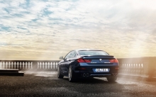 BMW Alpina B6, БМВ 6 серии, набережная, небо, облака, лучи солнца