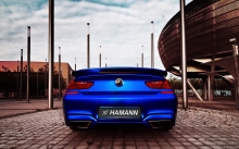 Автотюнинг, синий BMW M6 Hamann, 2015, обвесы, новинка, сзади, задние фонари, фото