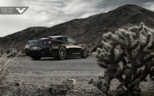 Кактус, черный Nissan GT-R R35, Vorsteiner, 2015, суперкар, фото, тюнинг, дизайн, tuning, back, rear lights