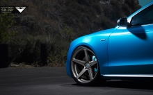 Диски, детали, пороги, экстерьер, передок Audi S5 Vorsteiner, 2015, фото, sport, wheels, support, blue, front